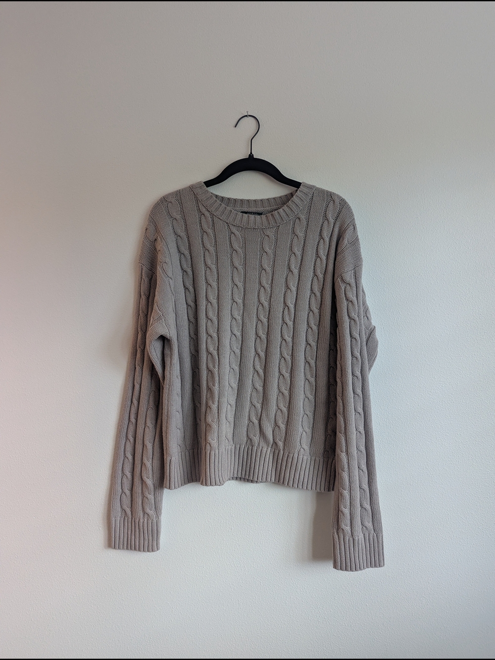 NWT wild fable Cable Knit Crewneck Sweater - Grey